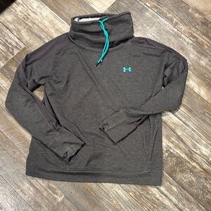 Under Armour Charcoal Pullover with Aqua Accent